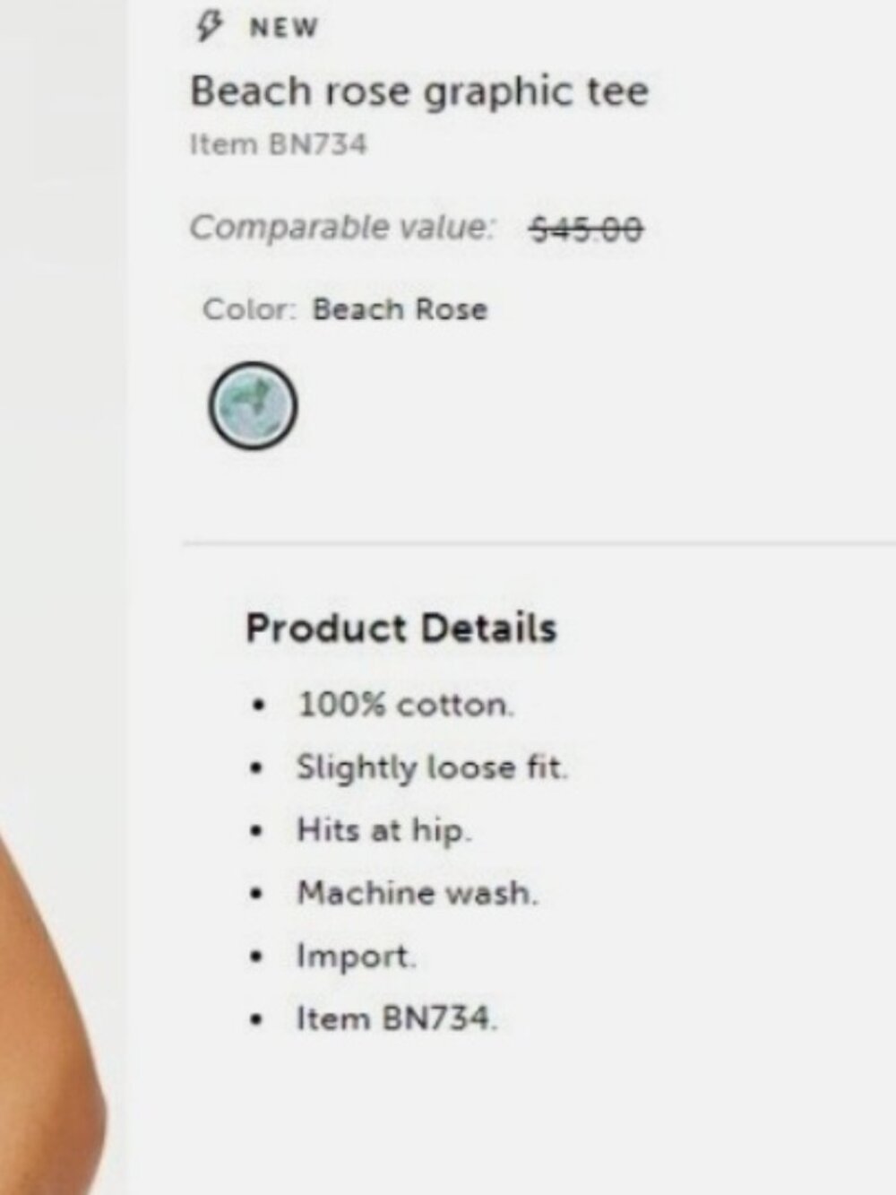 J.Crew Factory Beach Rose Collector T-Shirt NEW! - Picture 4 of 7